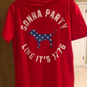 PINK short sleeved shirt red/white/blue